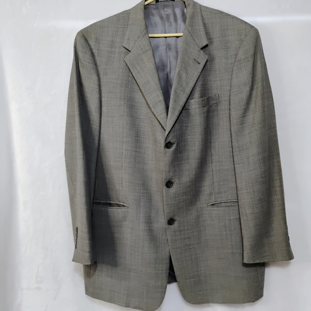 Austin Reed 44R Gray Blazer Sport Coat Suit Jacket Wool Blend Made In USA